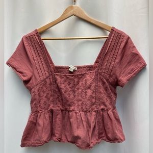 American Eagle Outfitters small babydoll/peplum top